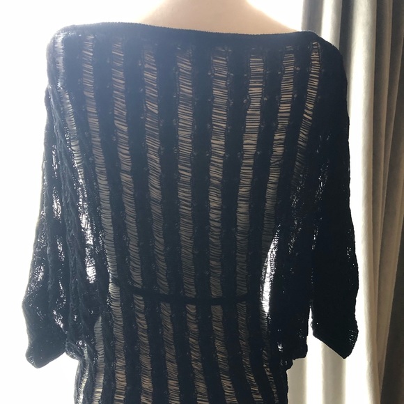 Bebe black blouse sheer xs - Picture 6 of 8